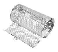 Générique Cage de Barbecue en Acier Inoxydable Rotative, Panier de Cuisson Polyvalent pour Fruits Secs et Noix, pour Rassemblements Familiaux et Restaurants