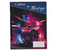Générique Cahier de Musique - 50 Pages - Portées & Pages de Notes - Format 17x22 cm - Couverture Couleur Personnalisable - Idéal Élèves, Cours et Apprentissage (Batterie)