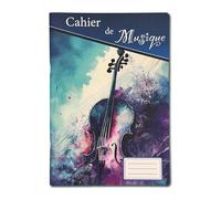 Générique Cahier de Musique - 50 Pages - Portées & Pages de Notes - Format 17x22 cm - Couverture Couleur Personnalisable - Idéal Élèves, Cours et Apprentissage (Violoncelle)