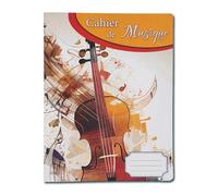 Générique Cahier de Musique - 50 Pages - Portées & Pages de Notes - Format 17x22 cm - Couverture Couleur Personnalisable - Idéal Élèves, Cours et Apprentissage (Violon)