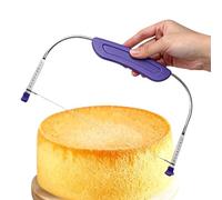 Générique Cake Leveler - Adjustable 9-Height Stainless Steel Slicer | Adjustable Height Non-Slip Handle Cutting Tool Mousse Cake Cutter for Home Kitchen Baking Layering Chiffon Bread Toast