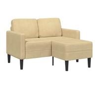 Générique Canapé 2 Places en L avec méridienne Gris-Vert 125 cm en Lin, canapé d'angle Confortable en Tissu Naturel Respirant, Cadre Robuste métal et Bois Massif, Mousse épaisse et Coussins