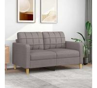 Générique Canapé à 2 Places Taupe 140 cm Tissu, Meubles, Canapés, Taupe, (Poids 22.7KG)