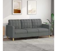 Générique Canapé à 3 Places Gris foncé 180 cm Tissu, Meubles, Canapés, Gris, (Poids 28.8KG)-9100