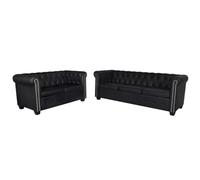 Générique Canapé Chesterfield à 2 Places et à 3 Places Noir,Meubles,Canapés,Noir,91.3 KG,272249