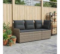 Générique Canape Jardin Rotin PE Angle 2 Pieces avec Accoudoirs | Coussins amovibles avec zip, Pieds reglables, Cadre acier revetu, Pour exterieur