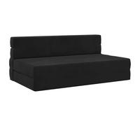 Générique Canapé-lit Pliant Moderne Noir 152 x 86,5 x 60 cm, Convertible en lit d'appoint avec Mousse, Housse en Polyester zippée et Fermeture