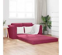 Générique Canapé-Lit Velours Bordeaux 148cm, Canapé Convertible 83cm avec Coussin Ajusté et Housses Amovibles, Design Moderne pour Salon