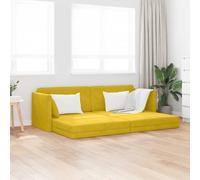 Générique Canapé-lit Velours Jaune Réglable 70-144 cm, Canapé Convertible 213 x 70 x 77 cm, Mécanisme Manuel, Housse Amovible Lavable, Cadre Métal Contreplaqué