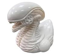 Générique Canard Extraterrestre en résine foncé, Cadeaux et Objets de Collection Gothiques, Figurine de Canard décorative en Caoutchouc pour Bureau, Maison, Bureau, décoration d'halloween (Blanc)