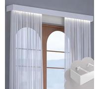 Générique Cantonnière Murale en Aluminium Haut de Gamme - sans Rails, élégante cantonnière Blanche, corniche décorative - 3,2 m (10,5 pi) pour Une décoration intérieure raffinée