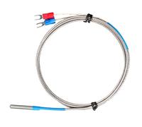 Générique Capteurs de température en Acier Inoxydable, câble tressé de 1/2 / 3/4 / 5m, Thermocouple de Type K, sonde 30x4mm, 0-400 ℃, sonde de Type K