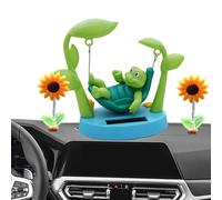 Générique Car Ornament - Solar Sunflower Turtle Decoration | Dancing Animal Dashboard Accessory, Vehicle Center Console Figurine, Truck Pickup Scooter Interior, Home Office Desk Shelf Window Display