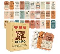 Générique Carnet De Coupons - 24 Pièces Carnet Couples Bons,Lot Cartes Vouchers Romantique Pour Couples - Épouse Petit Ami Mari Saint Valentin