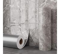 Générique Carreaux De Marbre Autocollants,Carreaux Pvc Autocollants De 2,3mm D'Épaisseur,Film Adhésif Pour Meubles,Panneaux Muraux Étanches Pour Crédence De Cuisine,Plafond,Bain,A8,40x1000cm