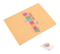 Générique Carte Anniversaire Pop-up Créative Colorée pour Femmes Carte de Vœux Anniversaire Relief Décoration Festive Confettis Pastel