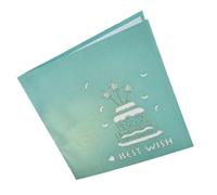 Générique Carte d ' anniversaire avec lecteur de musique intégré, thème bleu printemps, papier pour cadeaux de fêtes, carte d ' anniversaire, bleu printemps