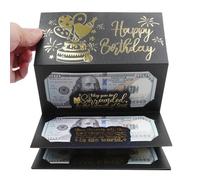Générique Carte de Support d'argent Anniversaire - Boîte d'enveloppe de vœux Pliante créative | Organisateur d'argent Cadeau Surprise pour, Adolescents, Adultes, Hommes et Femmes, célébration