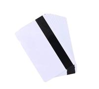 Générique Carte Vierge en PVC Blanc avec Bande magnétique Hico, Imprimable Double Face pour Membre/crédit / / Carte d ' identité Photo, 10 pièces