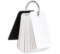 Générique Cartes D'alphabétisation Format Pratique 100 Blanches avec Anneau en Métal, Papier Rechargeable Pack de 100 Pièces pour École et Bureau