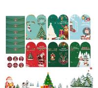 Générique Cartes de Noël 6 cartes postales de fête avec zone d'écriture | pack de Noël avec stickers et enveloppes pour femmes, hommes, maman, mamie, , garçons, filles, maison, bureau, école, nouvel