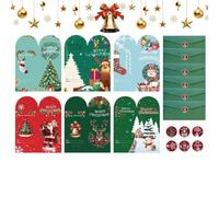 Générique Cartes de Noël avec enveloppes 6 cartes postales festival d'hiver | avec stickers et lot de Noël pour garçons filles maison bureau école Nouvel An femmes hommes maman