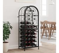 Générique Casier à vin 41 Bouteilles Noir 120 cm, étagère à vin en Fer forgé Robuste avec Finition Poudre, Rangement verrouillable pour Bar, Cave, Cuisine, Fixation Murale Incluse