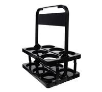 Générique Casier à Vin Pliable Noir Poignée, Rangement Solide pour 6 Bouteilles de Bière, pour Bars D'hôtel et Usage Domestique