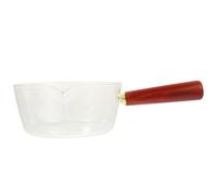 Générique Casserole en Verre Induction Mini Chauffe-beurre Pratique avec Poignée, Résistance la Corrosion L'acide et Transparente Couleur Aléatoire pour 1-2 Personnes