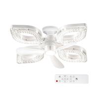 Générique Ceiling Fans With Lights | 3 Wind Settings 3000K-6500K Dimmable