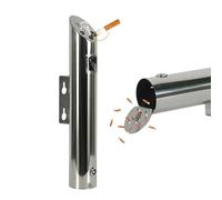 Générique Cendrier d'extérieur en Acier Inoxydable - Cendrier Mural d'extérieur, Corbeille à cigares cylindrique en Acier Inoxydable avec Couvercle pour hôtels, Clubs et Rues, (Argent, 30 x 6 cm)