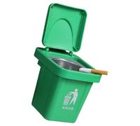 Générique Cendrier Mural avec Bac Intérieur Amovible - Cendrier Compact pour La Maison, Le Bureau Et Le Balcon - Conteneur en ABS Et Acier Inoxydable(Green)