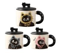 Générique Ceramic Coffee Mug With Lid - High Temperature Resistant Lidded