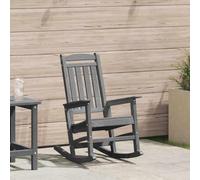 Générique Chaise Berçante de Jardin Gris Clair 92 x 70 x 108 cm, Fauteuil à Bascule HDPE pour Extérieur, Siège en Plastique Haute Densité avec Accoudoirs, Design Moderne pour Terrasse