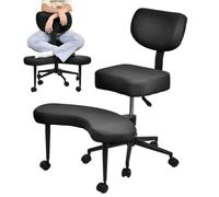 Générique Chaise De Méditation, Chaise De Bureau Ergonomique À Piètement Croisé, Tabouret Pivotant À 360°, Réglable en Hauteur, Chaises De Bureau Adaptée Aux Personnes Atteintes De TDAH