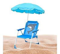 Générique Chaise de Plage Enfant avec Parasol,Chaise de Plage avec Parasol Résistant au Vent | Siège Résistant au Vent et Stable sur Le Sable pour Voyage, Jardin, Piscine et Pique-Nique en Extérieur