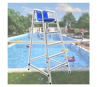 Générique Chaise de Surveillance de Piscine réglable en Acier Inoxydable - Hauteur réglable, Durable, résistante aux intempéries avec échelle - Siège d'observation idéal pour Les maîtres-nageurs