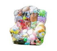 Générique Chaise Transparente pour Peluches - Rangement Pliant pour doudous,Pouf Organisateur De Peluches,pour Adolescents Adultes Parents Maison Appartement Crèche Salon Chambre Bureau
