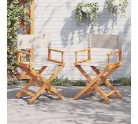 Générique Chaises de réalisateur Pliables Lot de 2 Blanc crème Tissu, Meubles, Mobilier de Jardin, Sièges de Jardin, Chaises de Jardin, Crème, (Poids 12.4KG)
