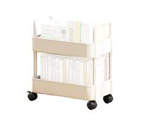 Générique Chariot De Rangement À roulettes - Chariot Utilitaire avec Poignée, De Beauté, Utilitaire Roulant en Métal, Étagère Robuste Amovible, Conception Permettant D'économiser De l'espace Po