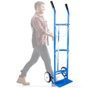 Générique Chariot Porte-Bouteilles d'oxygène Portable à Fixation Fixe, Support de Rangement au Sol pour Bouteilles d'oxygène/conteneur Porte-Bouteilles de gaz avec 2 Roues et chaîne pour Le