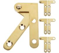 Générique Charnières à Pivot en Cuivre Rotatives pour Fenêtres et Portes en Bois, Résistantes la Déformation, 4 Sets pour Bureau et Maison, Quincaillerie Solide et Fonctionnelle