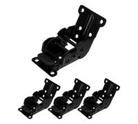 Générique Charnières Autobloquantes Pliantes Charnière Pliante Noire Lot de 4 en Acier Laminé à Froid Angle de Verrouillage à 90 Degrés, pour Appartements Compacts