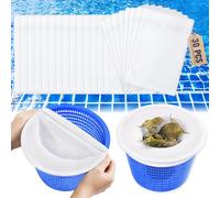 Générique Chaussette Skimmer Piscine Réutilisable, Préfiltre à Maillage Ultra-Fin pour Retenir Feuilles et Saletés, Chaussette Filtre pour Entretien de Piscine (30 pcs)