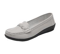 Générique Chaussure Orthopédique Confortable Cuir Souple pour Femme, Chaussures De Marche Légère Urbaine Femme sans Lacets, Semelle Compensée Antidérapantes, Idéales pour Infirmières, Travail Debout