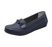 Générique Chaussure Orthopédique Confortable Cuir Souple pour Femme, Chaussures De Marche Légère Urbaine Femme sans Lacets, Semelle Compensée Antidérapantes, Idéales pour Infirmières, Travail Debout