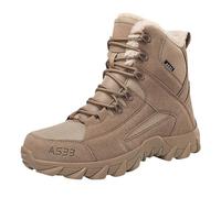 Générique Chaussures De Sécurité pour Hiver Bottes Terrain avec Marron Fourrées Homme d'alpinisme Chaussure Bûcheron Securite Tactiques Hommes Montante Bottine Militaire Boots Légères Fourrée