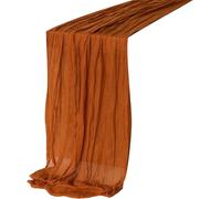 Générique Chemin de Table en Gaze 90 x 300 cm, 90 x 400 cm, Chemin de Table en Gaze pour Mariage, décoration de fête prénuptiale, chemins Longs, Nappe en Tissu Semi-Transparent pour fête de Mariage