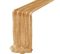 Générique Chemin de Table en Gaze 90 x 300 cm, 90 x 400 cm, Chemin de Table en Gaze pour Mariage, décoration de fête prénuptiale, chemins Longs, Nappe en Tissu Semi-Transparent pour fête de Mariage