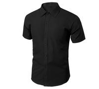 Générique Chemise Homme Chemisette Été T-Shirts Travail Mode Fincut Mode Teeshirt Léger Doux Tshirt Confortable Tee Shirt Extensible Vêtements Vente Flash du Jour Et Soldes Noir XL